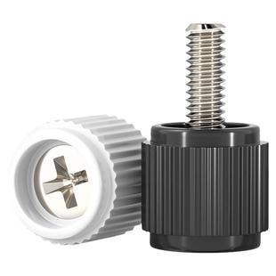 十字手拧螺丝机柜机箱手柄螺钉圆头滚花手扭塑胶头调节螺钉M3M4mm