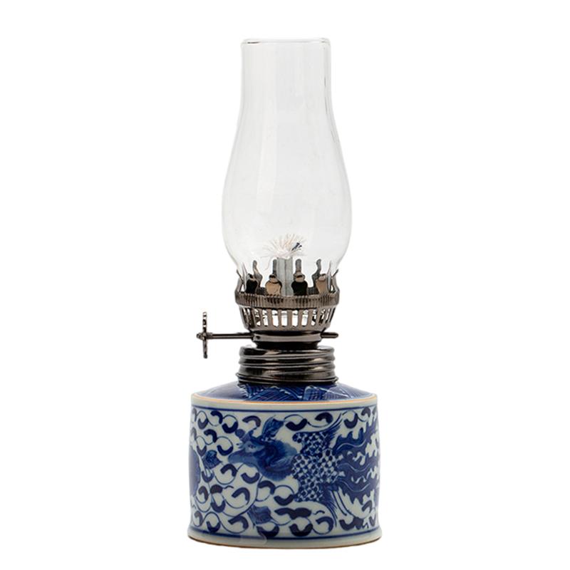 （多款）景德镇青花瓷五良大甫手绘酥油灯茶室氛围灯中式装饰摆件