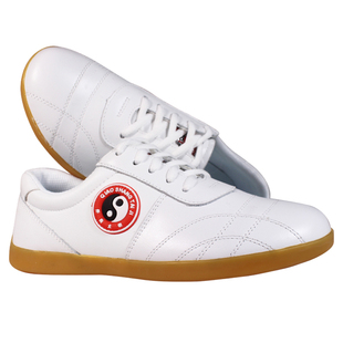 乔尚太极鞋男女款加厚牛筋底真皮透气太极拳八段锦武术练功夫鞋