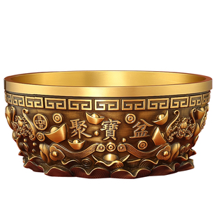 纯铜聚宝盆招财聚财摆件沈万三八方来财生财玄关客厅装饰开业礼品