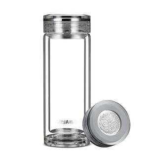 格亚男士高端玻璃杯双层加厚透明隔热茶杯个人专用车载泡茶水杯女