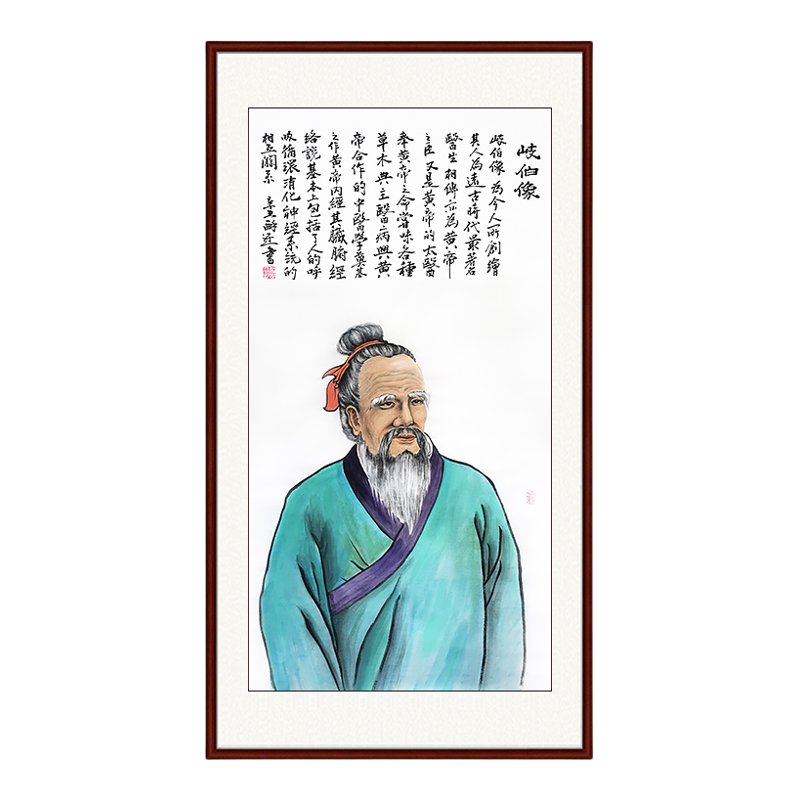 纯手绘国画李时珍孙思邈黄帝扁鹊