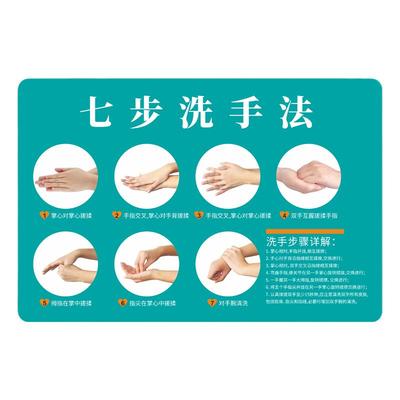 七步洗手法墙贴幼儿园标识亚克力