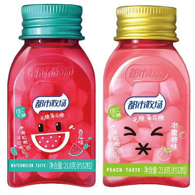 都市牧场无糖薄荷糖爽口含片38g