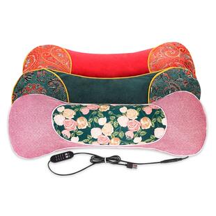 电加热艾草颈椎枕头艾灸理疗热敷骨头枕护颈椎助睡眠睡觉专用枕头