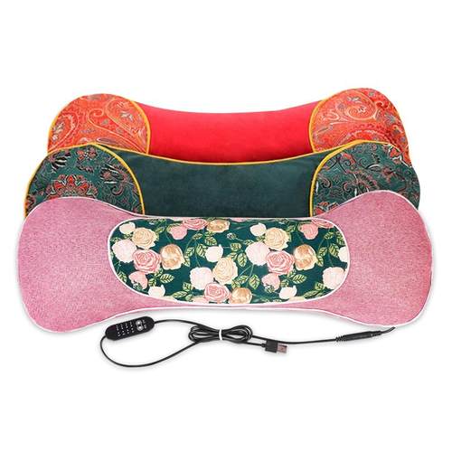 电加热艾草颈椎枕头艾灸理疗热敷骨头枕护颈椎助睡眠睡觉专用枕头