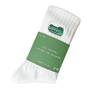 5双装袜子男女纯棉潮刺绣ins春夏中长筒防臭个性学生运动篮球袜子