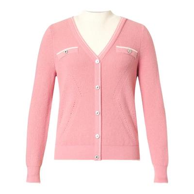 【绵羊毛+山羊绒】CADIDL卡迪黛尔冬拼接假两件亲肤针织衫上衣女