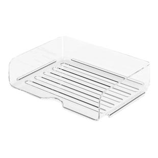 桌面文件收纳架A4纸分层收纳盒办公桌置物架透明亚克力抽屉式整理盒资料档案文件栏办公室工位可叠加书本桌柜