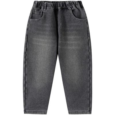 小象汉姆童装男童牛仔裤加绒冬装新款儿童一体绒裤子2025洋气宽松