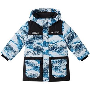 美特斯邦威旗下童装moomoo三防羽绒服男童冬新款潮流保暖户外雪山