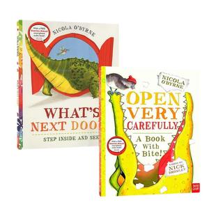 【自营】英文原版 What's Next Door/Open very carefully 2册合售 情绪情商培养 亲子 绘本图画书 Nosy Crow赠官方