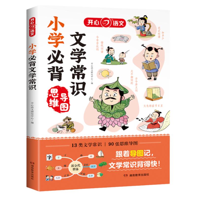 小学生必背文学常识 语文基础知识大全1-6年级中国古代现代文学常识大集结思维导图版 13类文学常识 全国通用版