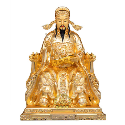 黄铜文昌帝君像供奉书房桌面摆件