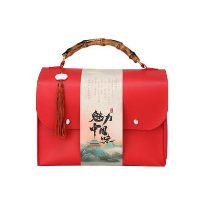 中秋高档皮质月饼礼盒包装盒定制