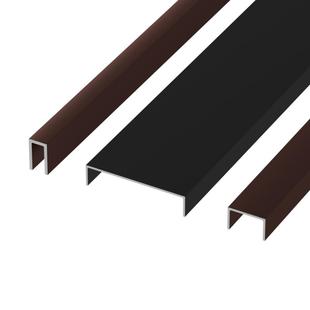 铝合金U型槽吊顶背景墙嵌入式装饰条U型收口条不锈钢收边金属包边