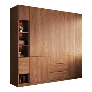 衣柜家用卧室实木生态板对开门衣橱简约储物2026儿童中古风收纳柜