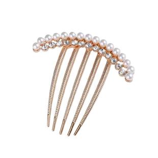 金属珠珠发簪女2025新款高级感后脑勺丸子头盘发插梳神器发卡头饰