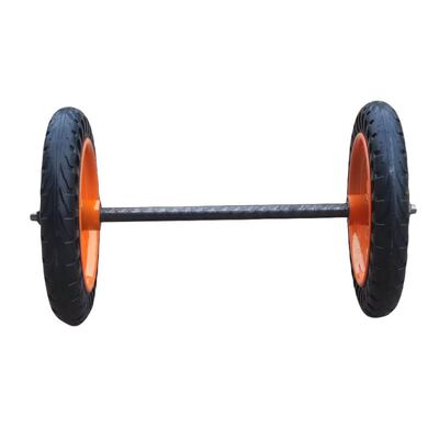 手推车百宝轮免充气实心轮带轴轮