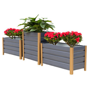 铝合金花箱户外庭院种植箱室外阳台商用种菜种花种树箱花盆花槽