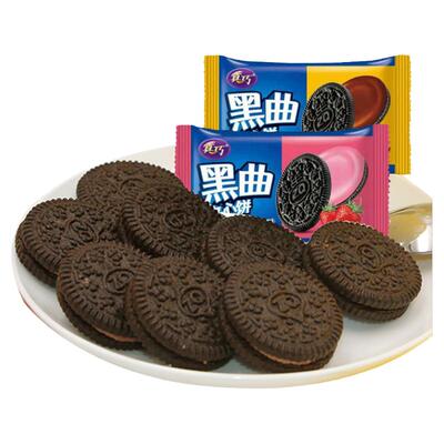 巧克力夹心饼干小饼干真巧曲奇