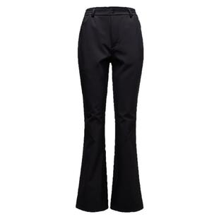 骆驼软壳裤女款秋冬户外耐磨防风小个子徒步登山裤加绒微喇叭长裤