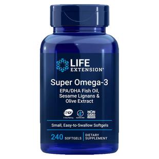 保税Super鱼油Omega3含橄榄油小胶囊好吞IFOS美国Life Extension