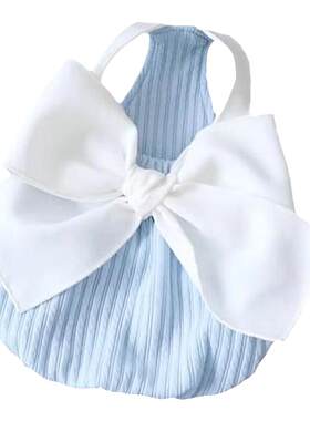 春夏季宠物蝴蝶结吊带裙狗狗衣服