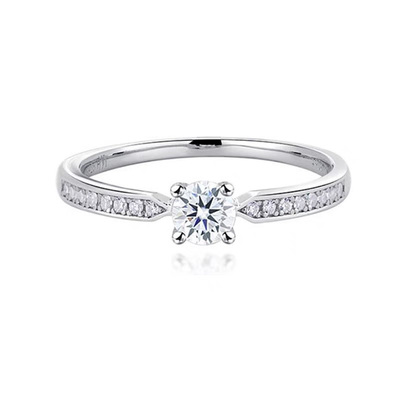 小红书同款莫桑石30分钻初心戒指