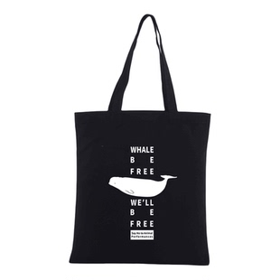 whale be free 鲸鱼自由再见苏菲致敬动物保护拒绝表演帆布包