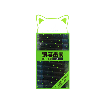 点石钢笔墨囊小学生专用可擦可替换囊式钢笔墨水3.4口径通用黑色纯蓝蓝黑墨蓝三年级学生儿童练字正姿用钢笔