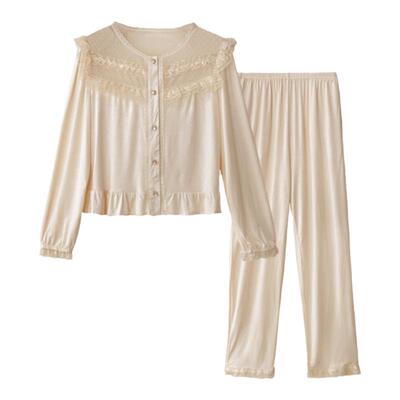 女莫代尔蕾丝花边睡衣甜美可爱