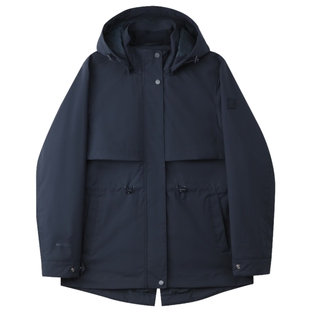 【防泼水】NAUTICA/诺帝卡女装春季燕尾可拆卸帽收腰外套