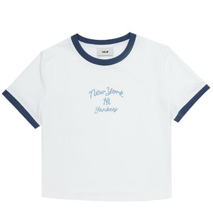 【自营】MLB短袖女装新款简约透气舒适休闲上衣健身跑步运动T恤