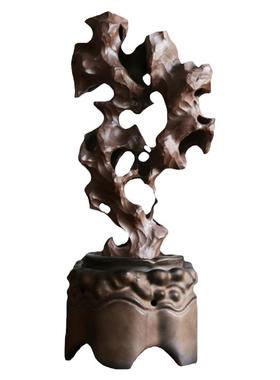 手工陶瓷太湖石香炉新中式