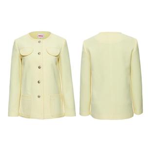 palavas张小婉徐若晗同款杏黄之味阔腿裤撞色设计显瘦西装裤