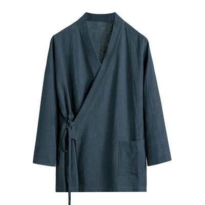 中国风亚麻男装改良汉服