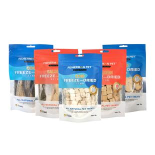 渔夫牧场FISHERMANPET猫咪狗狗零食冻干鳕鱼三文鱼肉宠物训练奖励
