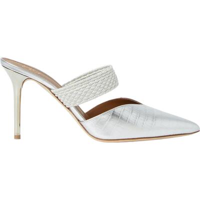 【618狂欢】Malone Souliers 春夏女仿鳄鱼纹皮革高跟时装凉鞋