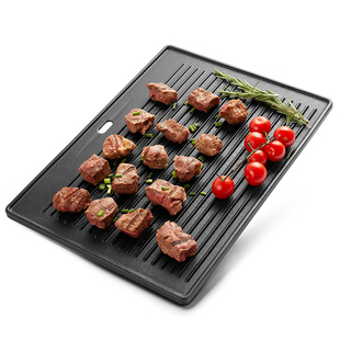 燃客铸铁煎盘烧烤工具双面可烤不粘受热均匀加厚进口纯铸铁烤盘