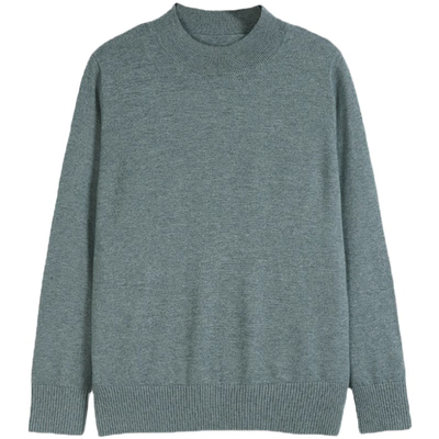 妈妈装100%纯羊毛衫女中老年内搭毛衣秋冬加肥加大码半高领打底衫