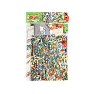 infeelme我的小屋第二十弹系列旧楼游鱼倒悬之城造景贴纸微缩场景3d立体小屋贴画手账手工diy解压玩具女孩