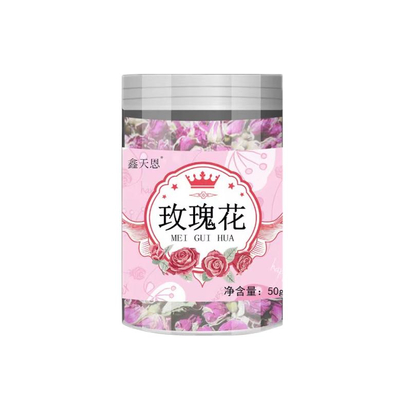 鑫天恩玫瑰花重瓣玫瑰茶干花泡茶50g/瓶可搭配桑葚