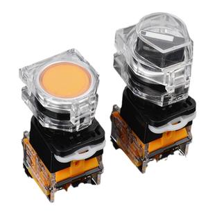 按钮保护罩透明方形旋钮开关防护罩平钮自复钮高位钮事故22防护盖