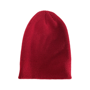 QF三环路纯色厚针织包头帽秋冬保暖针织毛线帽红色简约冷帽本命年