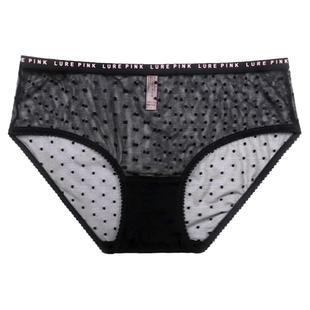 性感蕾丝内裤女生透明波点网纱柔软透气纯棉档夏季薄款时尚三角裤