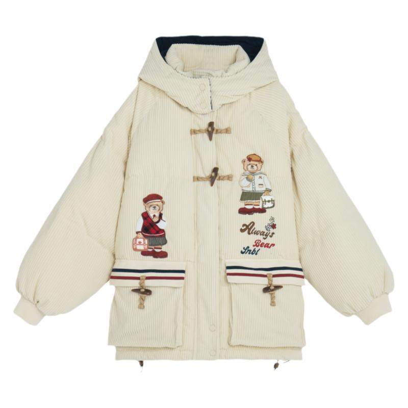 可爱甜美棉服女冬季初中生厚外套