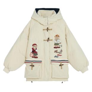 森女部落初中生学院风棉衣女棉服可爱蓬蓬面包服冬新款棉袄厚外套