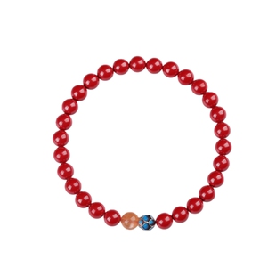 高级感极阳银莲花太阳石朱砂手串女款紫金砂本命年手链礼物附证书