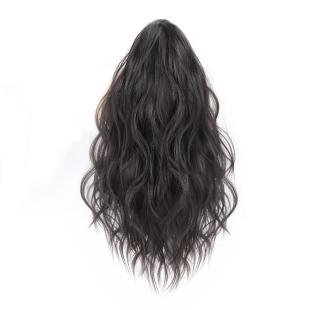 马尾假发女仿全真发抓夹短款轻高马尾卷发自然蓬松长发辫子假马尾